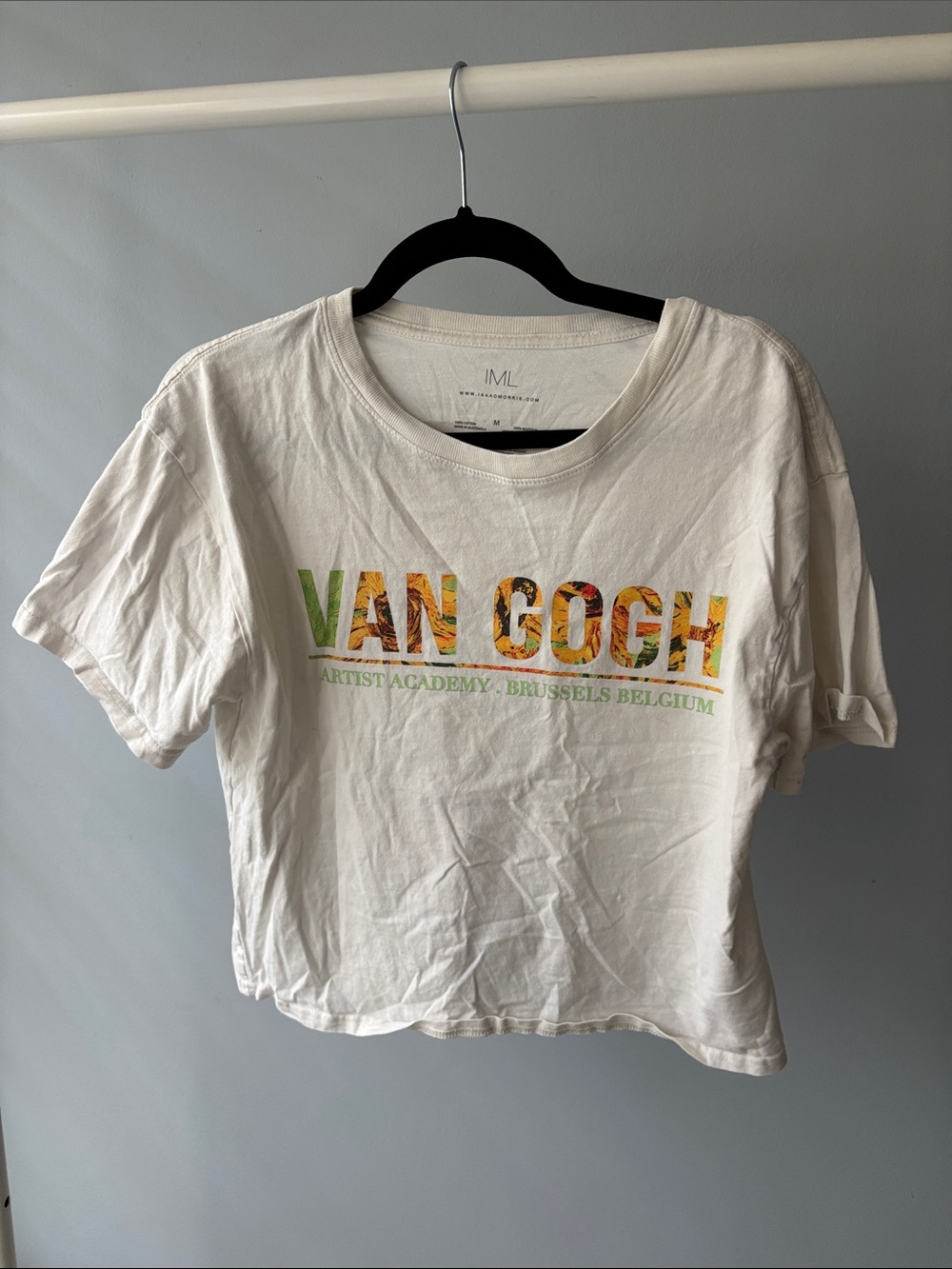 Issac Morris Van Gogh Sunflower Graphic Crop Top